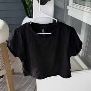 We The Free Classic Black Cropped Tee